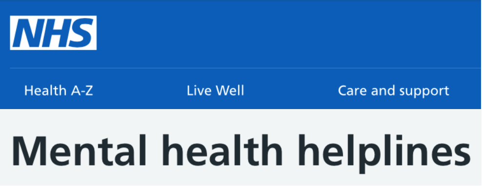 mental health helplines